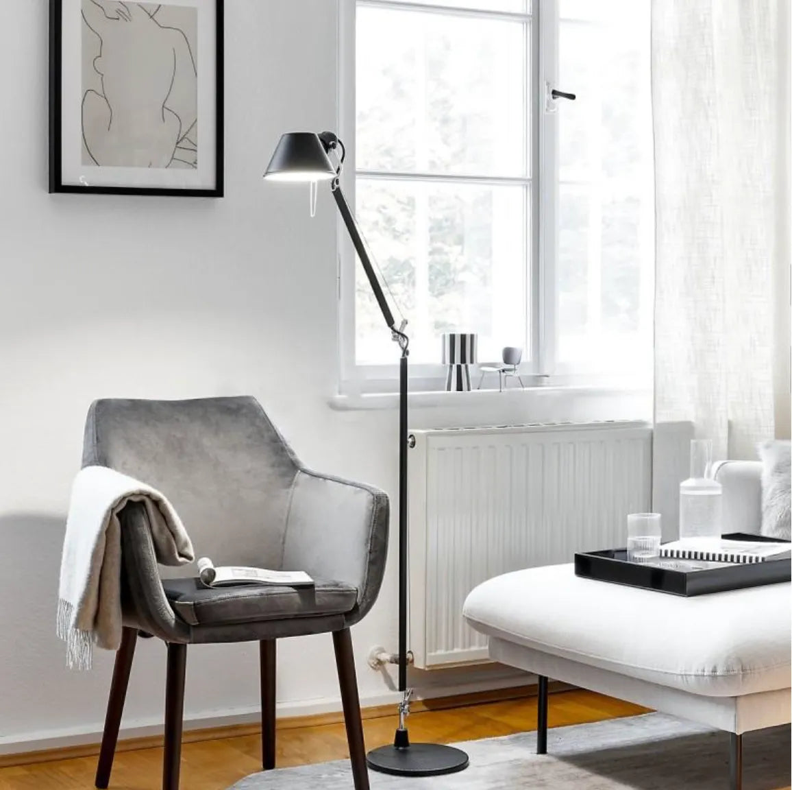 Luminária de chão Tolomeo Vintage Luxe