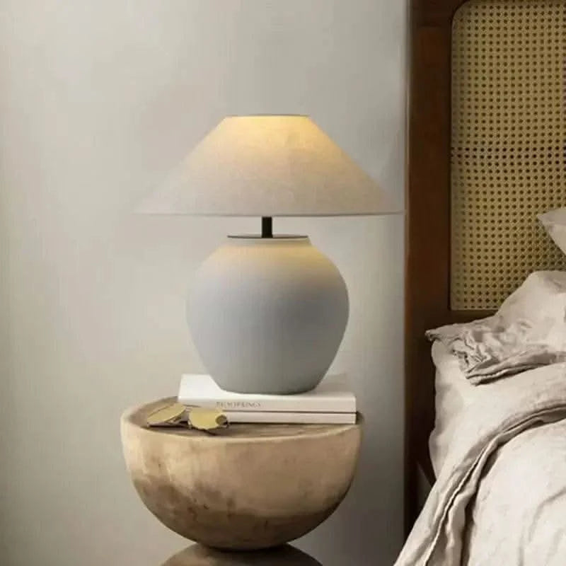 Midnight Vessel sculptural table lamp- Futura's Studio bedroom