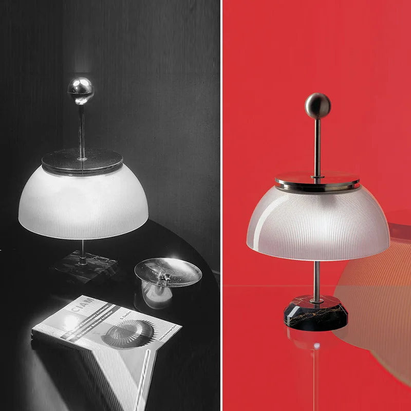led table lamp- black and white