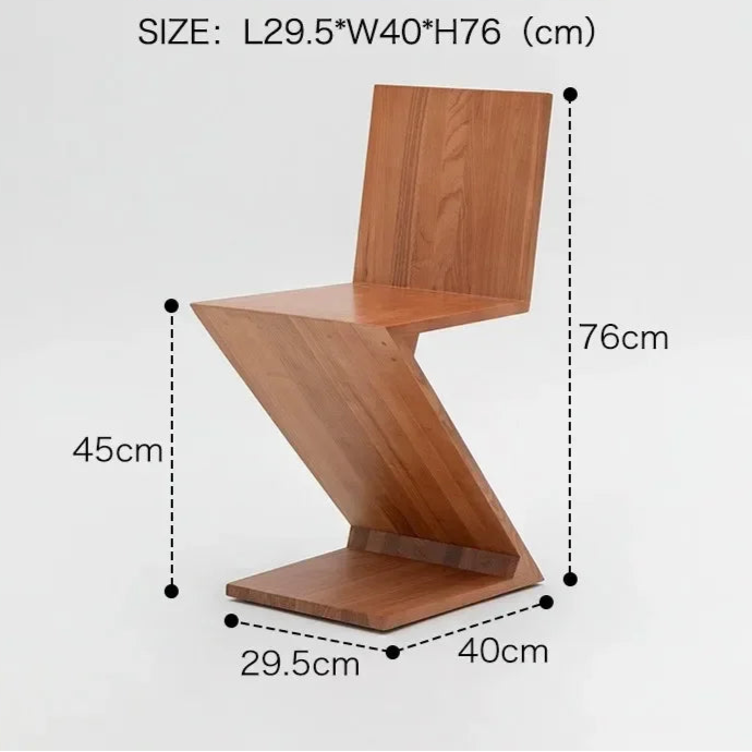 Forma™ – Z-Shaped Wood Dining Chair