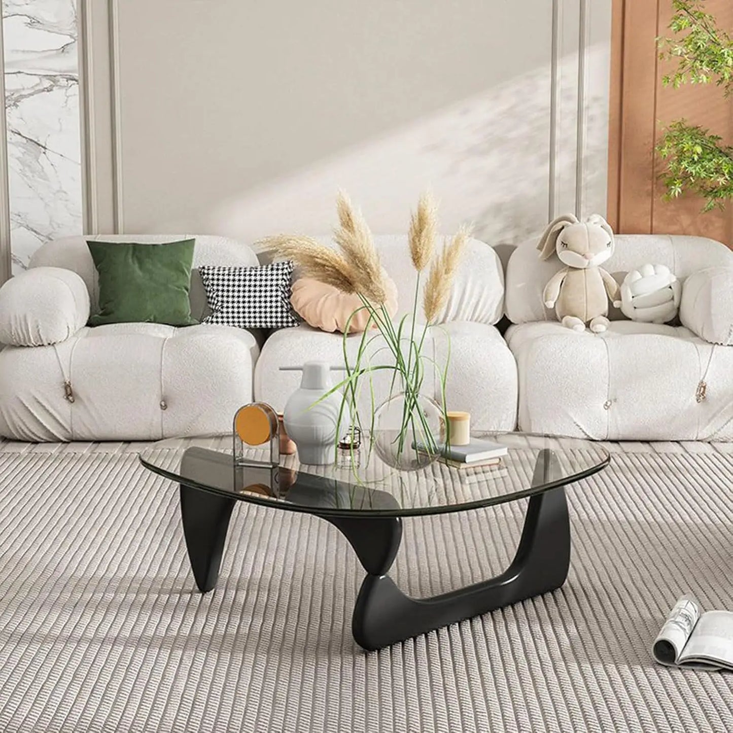 Kōra™ – Geometric Glass Tea Table