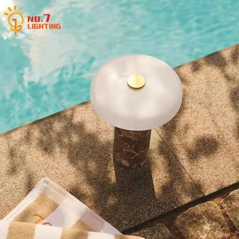 led table lamp-marble