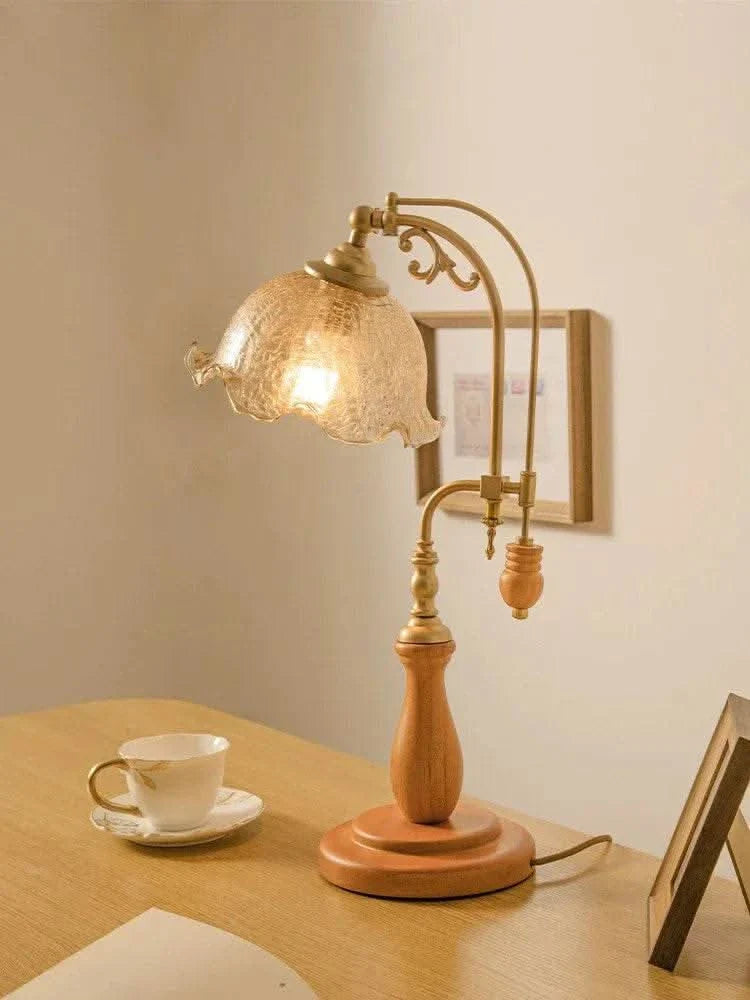 French vintage table lamp - glass Futura's Studio