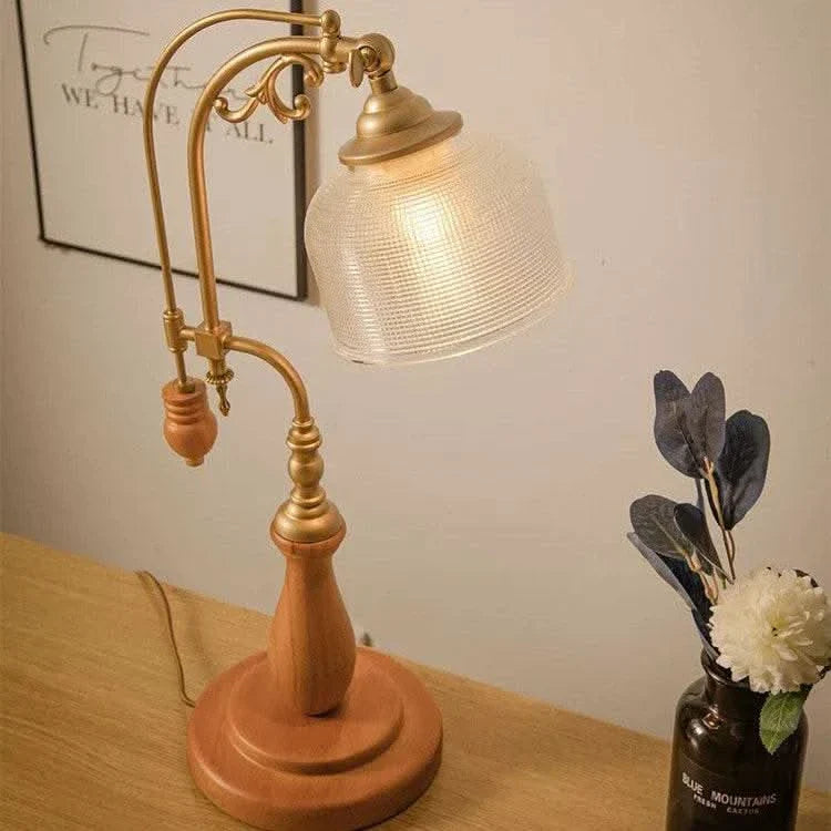 French vintage table lamp - glass Futura's Studio