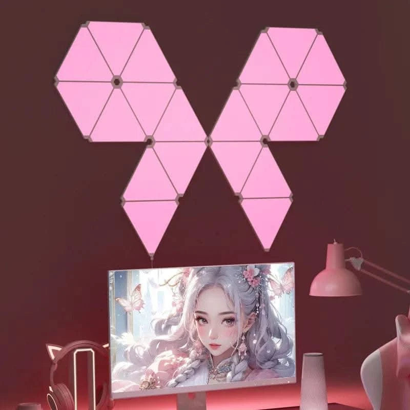 rgb wall lights-pink