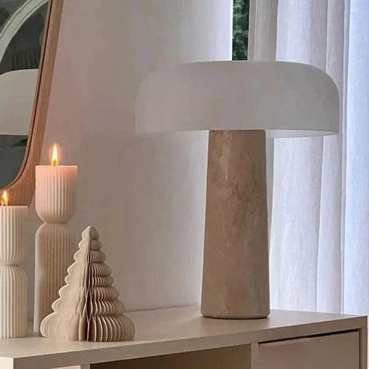 Bauhaus Stone Mushroom Table Lamp - Futura’s Studio