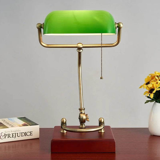Emerald Bankers Desk Lamp - Futura’s Studio