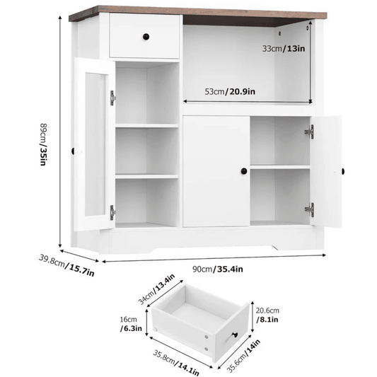 Glass Door Microwave Cabinet - Futura’s Studio