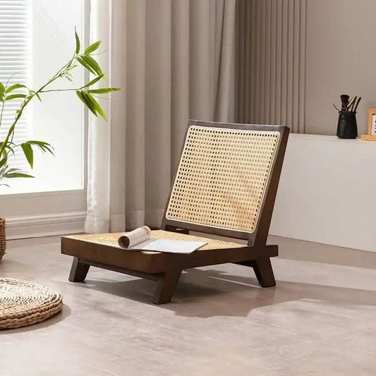 Hinoki Walnut Rattan Lounge Chair - Futura’s Studio