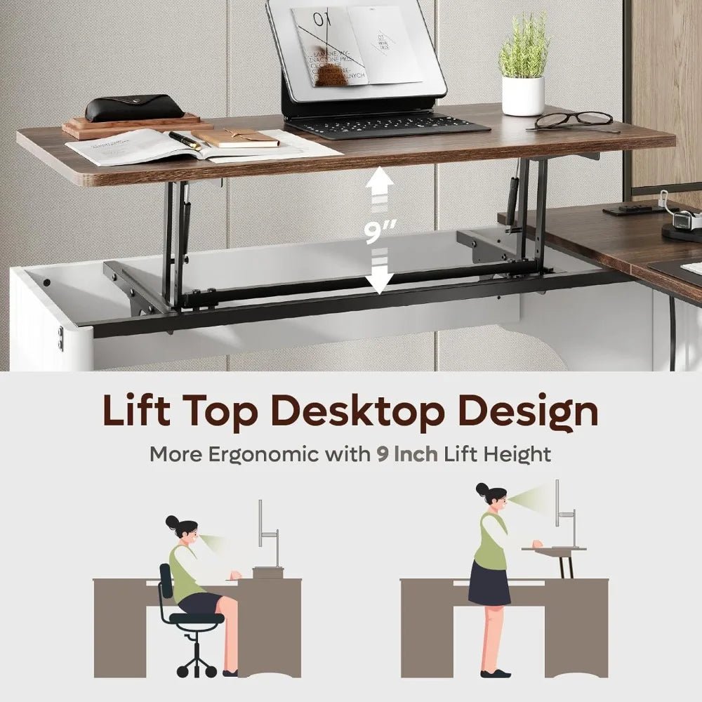 LiftTop Charging Corner Extendable Desk - Buy Online at Futura’s Studio
