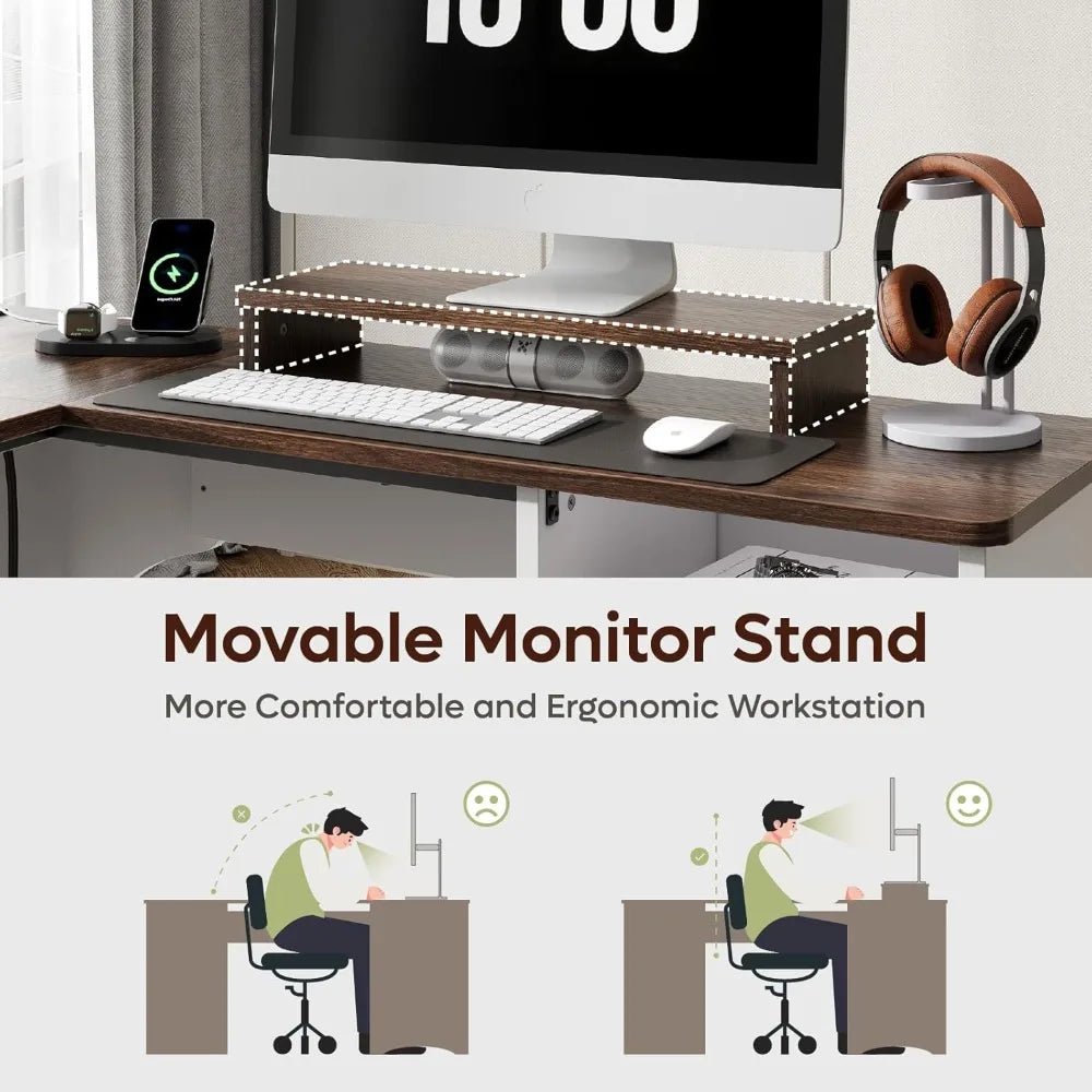 LiftTop Charging Corner Extendable Desk - Buy Online at Futura’s Studio