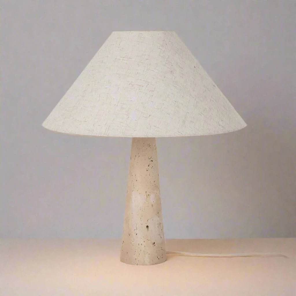 Minimalist Travertine Table Lamp - Futura’s Studio