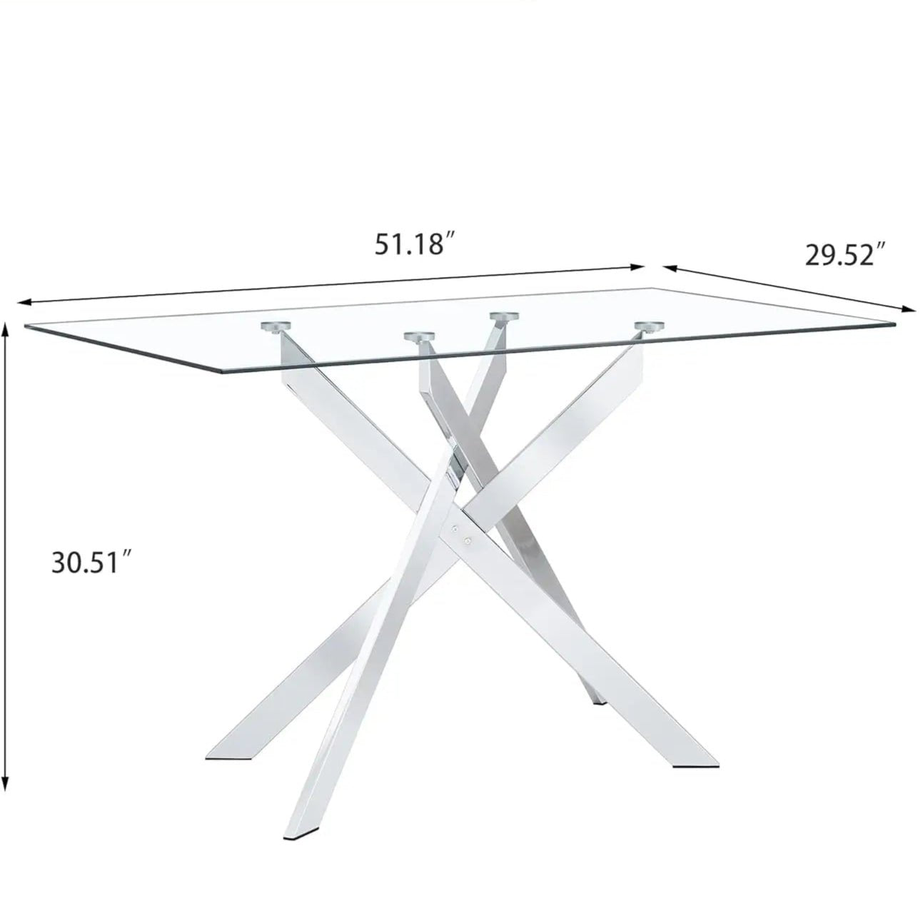 Sirius Glass Dining Table - Buy Online at Futura’s Studio