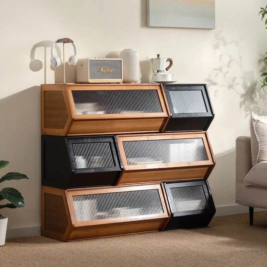 Stackable Hinoki Compartment Cabinet - Futura’s Studio