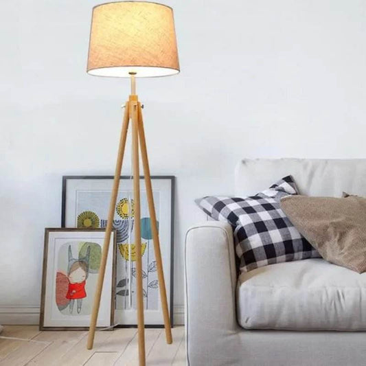 Tria Solid Wood Table & Floor Lamp - Futura’s Studio