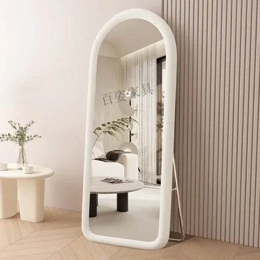 Velora Cream Standing Vanity Mirror - Futura’s Studio