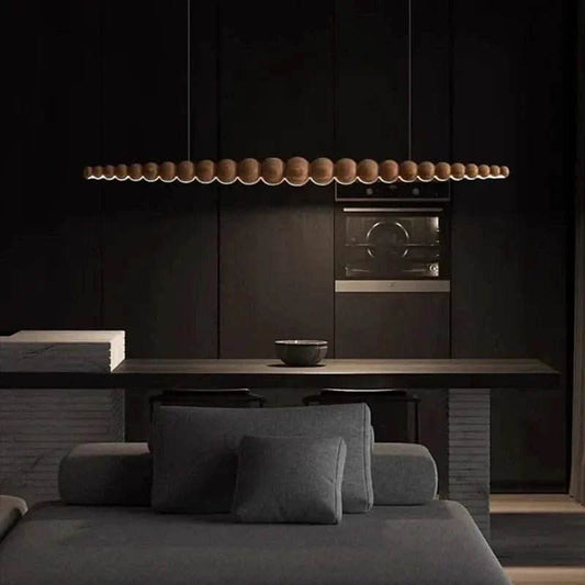 Wabi-Sabi Wood Bead Chandelier - Futura’s Studio