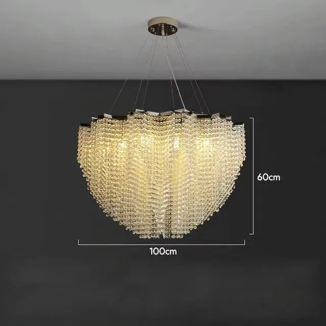 Evedal™ Elegant Crystal Chandelier - Futura's Studio - 100cm / Black frame / Cool -