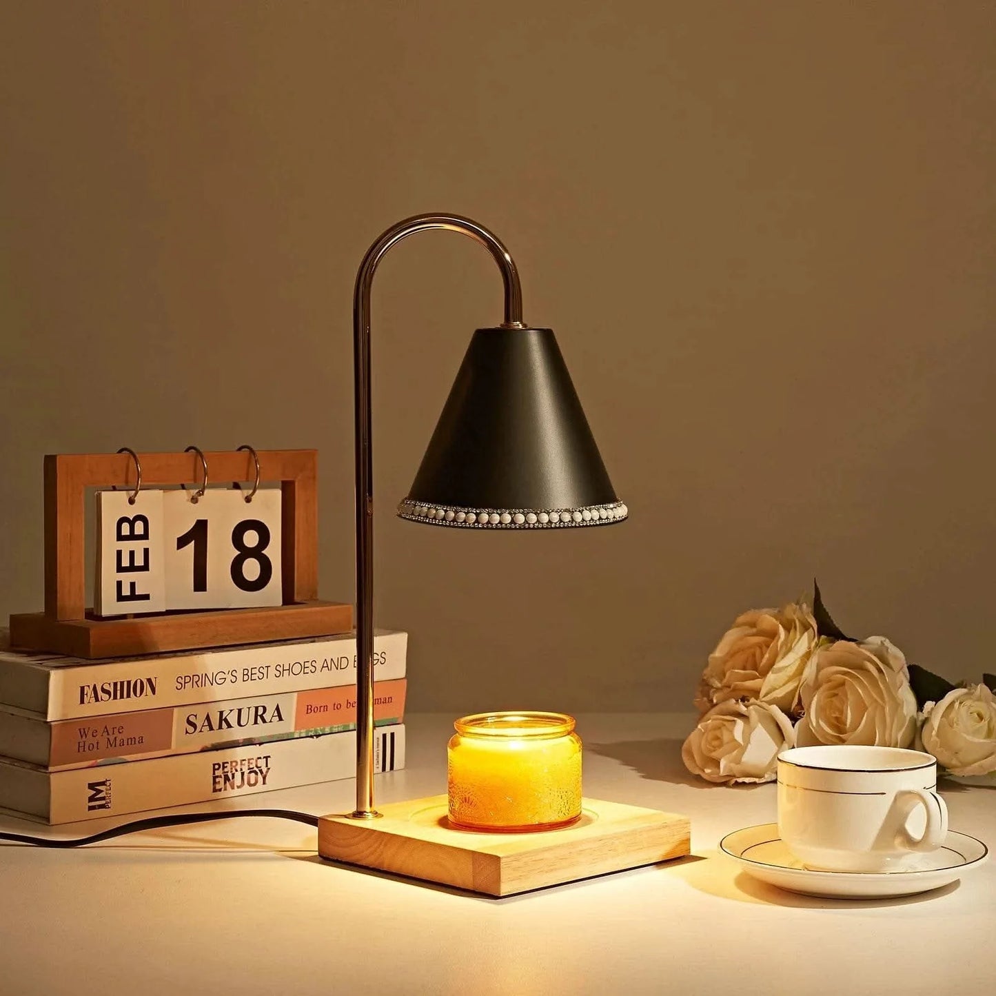Pearl Candle small table lamps  - Futura's Studio black colour
