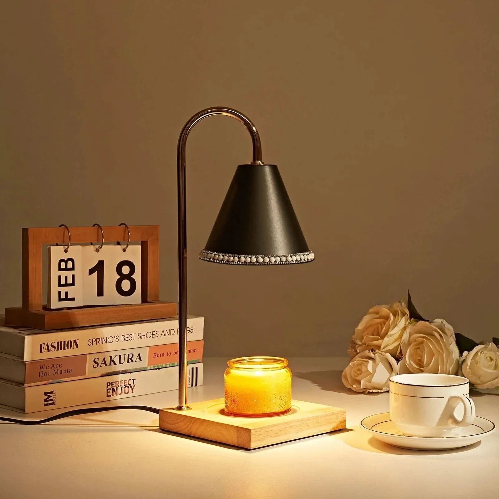 Pearl Candle small table lamps  - Futura's Studio black colour