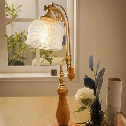 French vintage table lamp - glass Futura's Studio