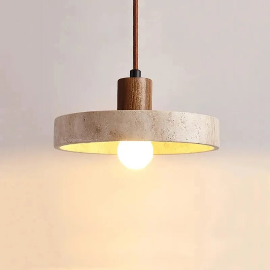 Wabi-Sabi Marble Pendant Lamp - Futura's Studio - Walnut / Warm -