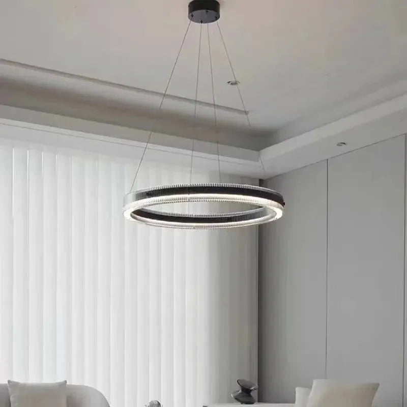 Nordic Luxury Glass Circle Chandelier - Futura's Studio - Small Ring -