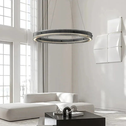 Nordic Luxury Glass Circle Chandelier - Futura's Studio - Both Bundle -