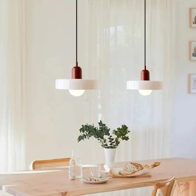 Minimalist Macaron Pendant Lamp - Futura's Studio - Pearl / 35cm -