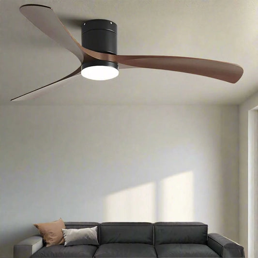 smart ceiling fan with light Remote Control - modern Futura's Studio black