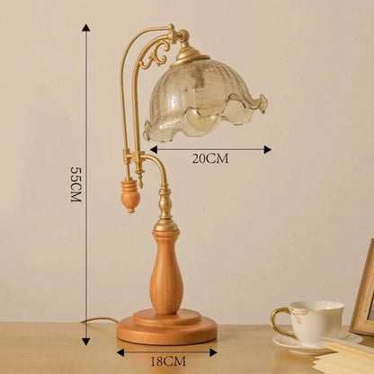 French vintage table lamp - glass Futura's Studio