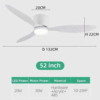 smart ceiling fan with light - Futura's Studio size