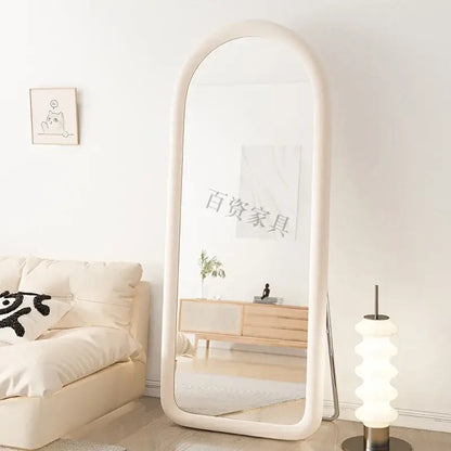 Velora™ – Cream Standing Vanity Mirror