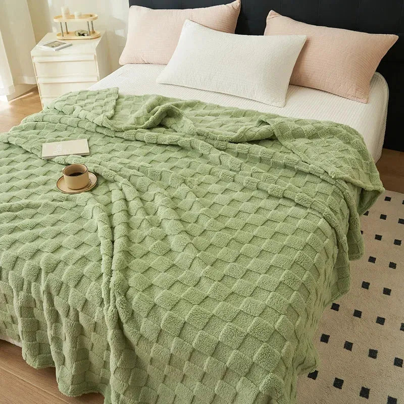 Thickened Lamb Wool Blanket - Futura's Studio - Mint / Medium -