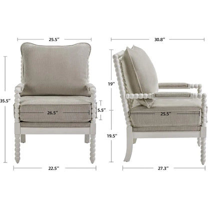 Solari™ – Farmhouse Linen Lounge Chair