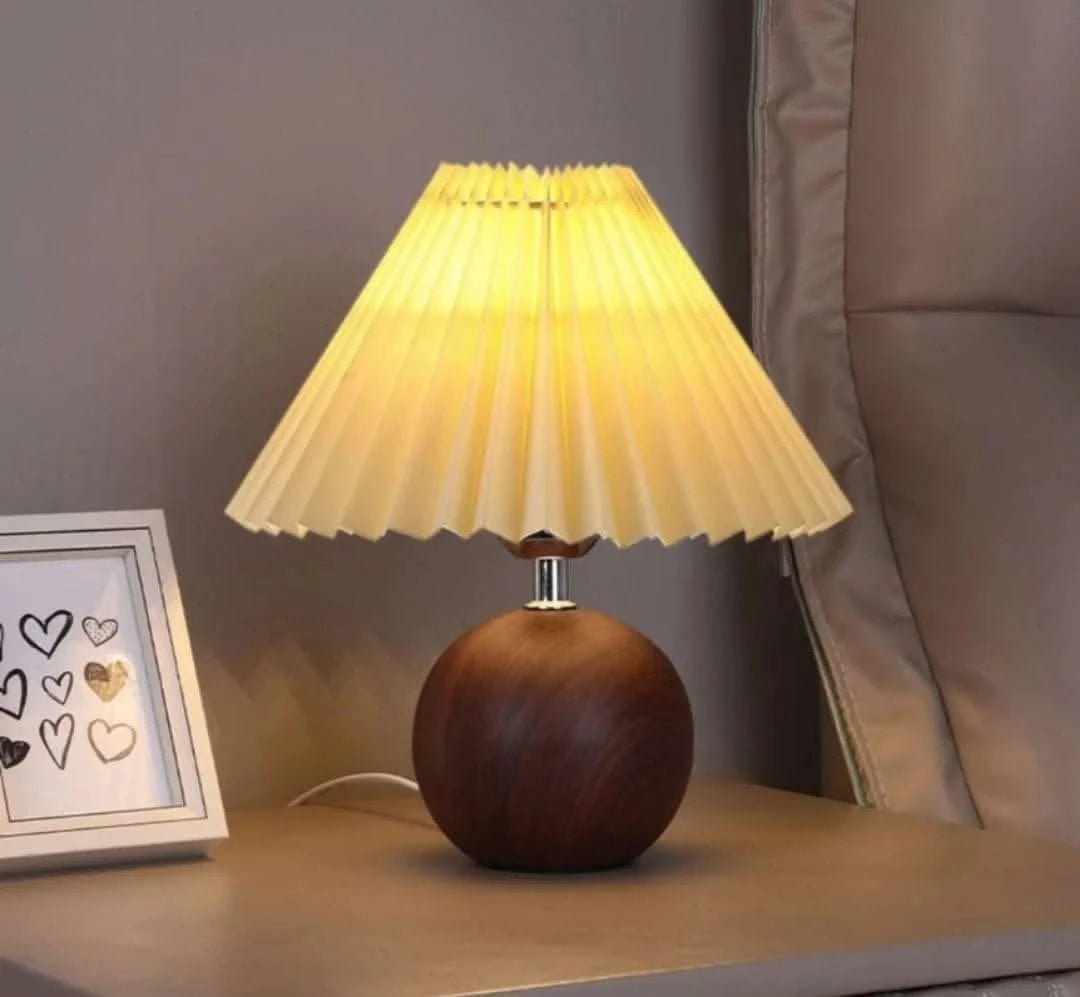 Nordic Walnut Fold LED Bedside Lamp - Futura's Studio
