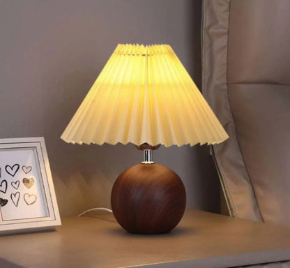 Nordic Walnut Fold LED Bedside Lamp - Futura's Studio