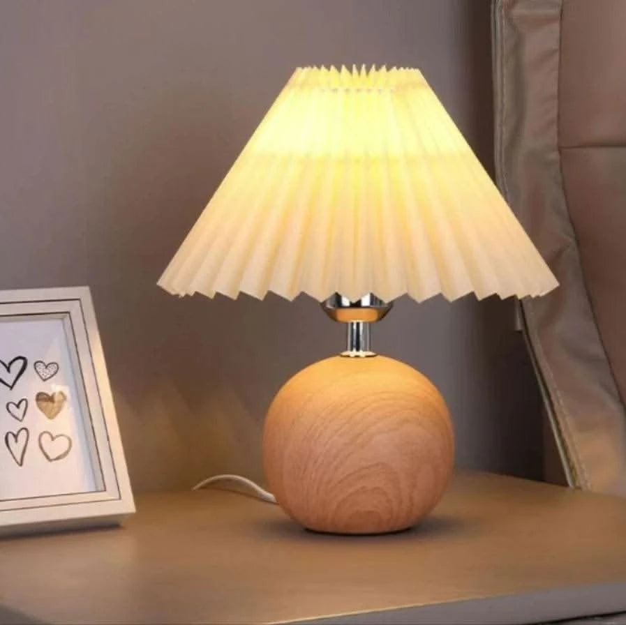 Nordic Walnut Fold LED Bedside Lamp - Futura's Studio