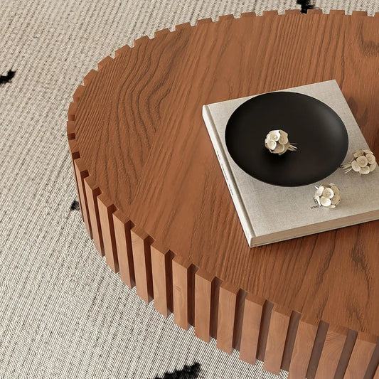 Velora™ – Handcrafted Oval Drum Table