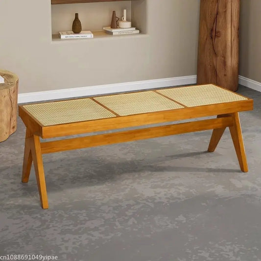 Hinoki™ – Solid Wood Rattan Bench
