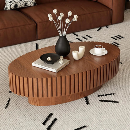 Velora™ – Handcrafted Oval Drum Table