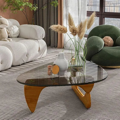 Kōra™ – Geometric Glass Tea Table