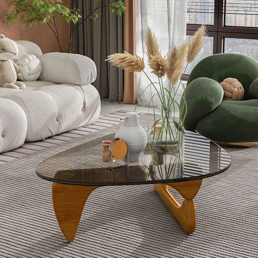 Kōra™ – Geometric Glass Tea Table
