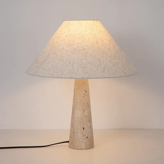 Forma™ - Minimalist Travertine Table Lamp