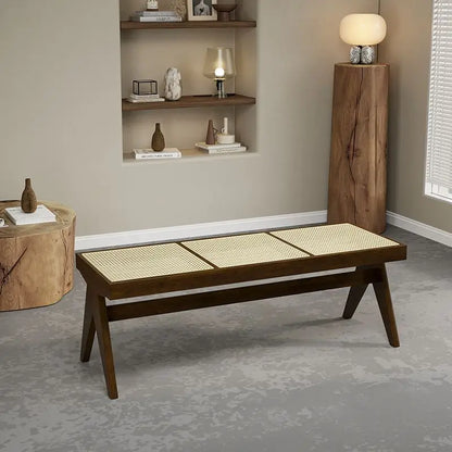 Hinoki™ – Solid Wood Rattan Bench
