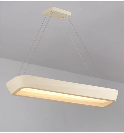 wood pendant light- on