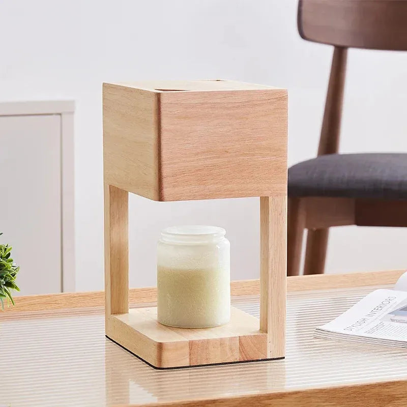 Wood Candle Melting Lamp - Futura's Studio - Light Wood -