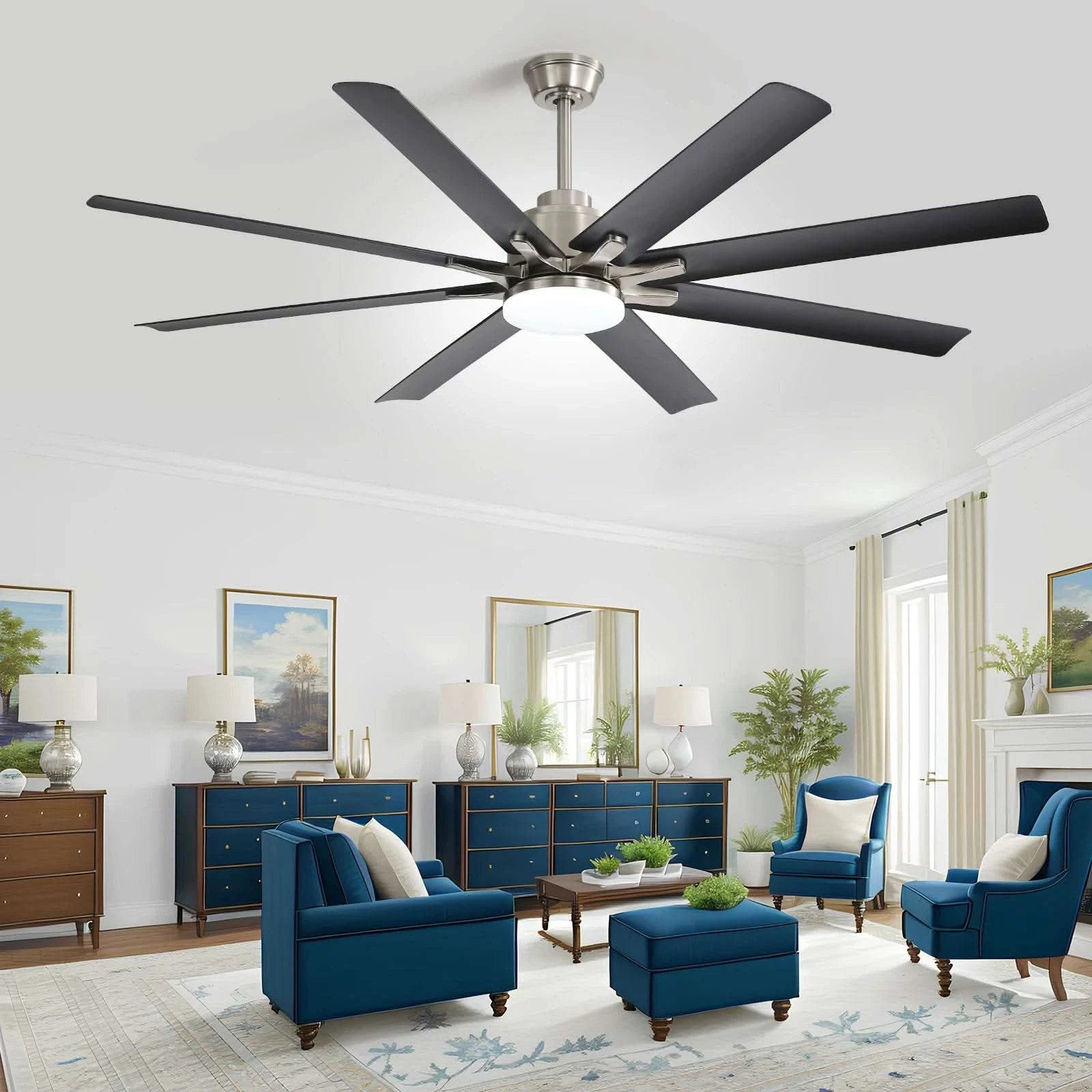 Smart 66” LED Ceiling Fan with App & Remote Control - Futura's Studio