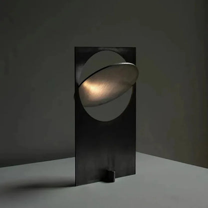 art deco table lamp-black