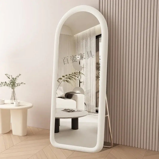 Velora™ – Cream Standing Vanity Mirror